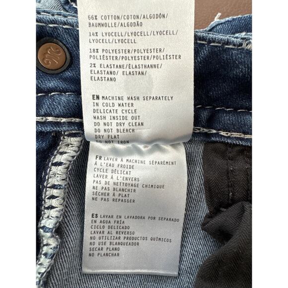 Miss Me Womens Jean Shorts Size 28 Faux Diamond Stud Bold Stitching Distressed - Picture 8 of 8